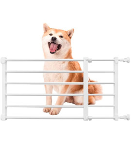 Short Dog Gate Expandable Dog Gate 22-39.37 to Step Over,Pressure Mount Small Pet Gate,Low Pet Gate-Adjustable,Puppy Gate Indoor for Doorway,Stairs (M(14.17''H), White)