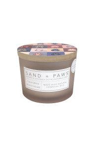 Sand + Paws Scented Candle - California Beach Houses -Luxurious Air Freshening Jar Candles Neutralize pet Odors and Enhance Home d?or - 100% Cotton Lead-Free wicks-12oz