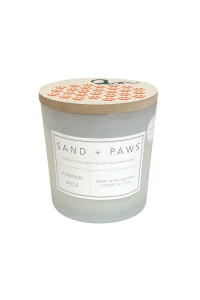 Sand + Paws Scented Candle - Pumpkin Spice - Additional Scents and Sizes -Luxurious Air Freshening Jar Candles Neutralize pet Odors and Enhance Home d?or - 100% Cotton Lead-Free Wicks - 21 oz