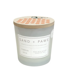 Sand + Paws Scented Candle - Pumpkin Spice - Additional Scents and Sizes -Luxurious Air Freshening Jar Candles Neutralize pet Odors and Enhance Home d?or - 100% Cotton Lead-Free Wicks - 21 oz