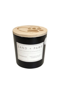 Sand + Paws Scented Candle - Teakwood - Additional Scents and Sizes -Luxurious Air Freshening Jar Candles Neutralize pet Odors and Enhance Home d?or - 100% Cotton Lead-Free Wicks - 21 oz