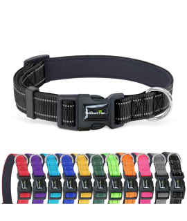 Brilliant Paw Reflective Dog Collar, Adjustable Nylon Collar, Strong Yet Comfortable, Safety Locking Buckle, Length Adjustable for Small Medium and Large Dog