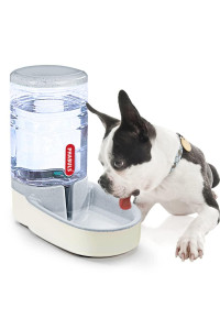 PHABULS Dog Water Dispenser 1 Gallon Pet Water Dispenser Automatic Cat Feeder Large Capacity for Small and Medium Sized Pets(Grey Water)