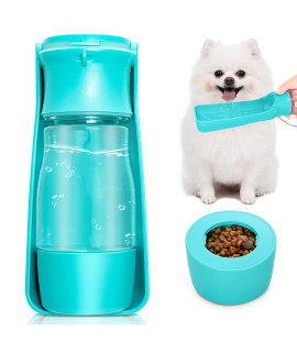 COMTENS Dog Water Bottle - Leak Proof Portable Puppy Water Dispenser with Drinking Food Container for Pet Outdoor Walking, Traveling, Hiking