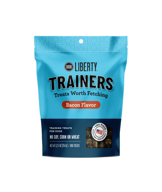 BIXBI Liberty Trainers, Bacon (12.5 oz, 1 Pouch) - Small Training Treats for Dogs - Low Calorie and Grain Free Dog Treats, Flavorful Pocket Size Healthy and All Natural Dog Treats