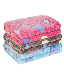 Pet Soft Blankets for Dogs - Fluffy Cats Dogs Blankets for Small Medium & Large Dogs, Cute Print Pet Throw Puppy Blankets Fleece (Heart, 3M)