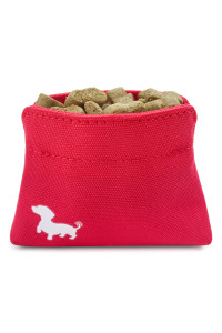 Swaggly Pocket Sized Dog Treat Pouch - Treat Pouches for Pet Training - Extra Small Dog Treat Pouch with Magnetic with Closure - Dog Walking Accessories - Coral