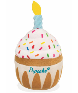 Nestpark Dog Birthday Toy - Pup Cake Puppy Cupcake Plush Squeak and Crinkle Gift