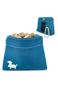 Swaggly Pocket Sized Dog Treat Pouch - Treat Pouches for Pet Training - Small Dog Treat Pouch with Magnetic Closure - Dog Walking Accessories - Turquoise