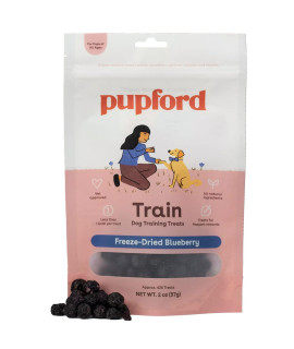Pupford Freeze Dried Dog Training Treats, 425+ Puppy & Dog Treats, Low Calorie, Vet Approved, All Natural, Healthy Training Treats for Small to Large Dogs (Blueberry)
