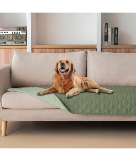 gogobunny 100% Double-Faced Waterproof Dog Bed Cover Pet Blanket Sofa Couch Furniture Protector for Kids Children Dog Cat, Reversible (30x70 Inch (Pack of 1), Dark Green/Light Green)