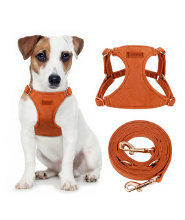 CHEDE No Pull Puppy Harness and Multifunction Dog Leash Set- 8 Colors Soft Adjustable No Choke Escape Proof Cute,Lightweight Pet Vest Harness for Small and Medium Dog (M, Khaki)