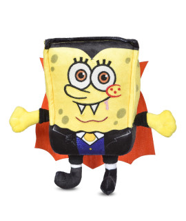 SpongeBob SquarePants for Pets 9 Halloween Dracula Plush Squeaker Pet Toy Soft Spongebob Squeaky Dog Toy Adorable Halloween Toys for All Dogs, Official Dog Toy Product of Spongebob for Pets
