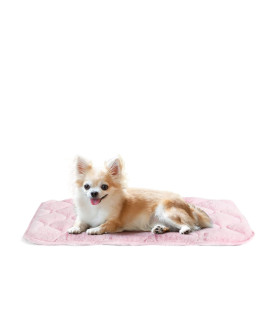 Mora Pets Crate Pad Mat Ultra Soft Dog Bed for Crate Cat Mat Bed with Anti-Slip Bottom Machine Washable Kennel Mat 22 24 30 36 42 inch Grey Pink