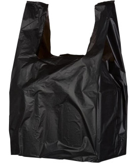 PUREVAcY Black Plain Plastic Bags with Handles 6 x 3 x 12 Pack of 2000 Extra Small Polyethylene Plastic Bags for Small Business Single Use Plastic grocery Bags with Handles 065 Mil(D0102HIZ5M7)