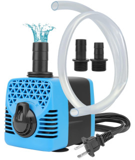 AquaMiracle 400GPH Aquarium Water Pumps (1500L/H, 25W) Fountain Pump Pond Pump Submersible Water Pump with Flow Control for Fish Tank, Fountain, Waterfall, Filtration, Water feature, Hydroponics