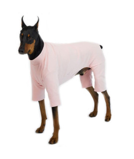 Lucky Petter Dog Pajamas for Small Dog Basic Onesie Doggie Jammies Dog Shirt Stretchable Dog Jumpsuit Bodysuit pjs (3X-Large, Basic Pink)