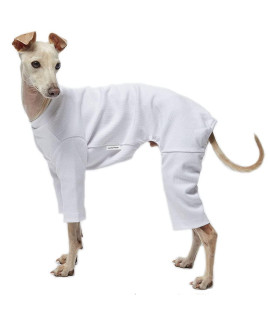 Lucky Petter Dog Pajamas for Small Dog Basic Onesie Doggie Jammies Dog Shirt Stretchable Dog Jumpsuit Bodysuit pjs (2X-Large, Basic White)