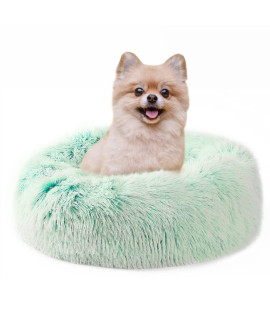 EMUST Pet Cat Bed Dog Bed, 5 Sizes for Small Medium Large Pet Cats Dogs, Round Donut Cat Beds for Indoor Cats, Anti-Slip Marshmallow Dog Beds, Multiple Colors (50cm-19.6??, Green)