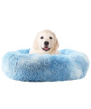 EMUST Pet Cat Bed Dog Bed, 5 Sizes for Small Medium Large Pet Cats Dogs, Round Donut Cat Beds for Indoor Cats, Anti-Slip Marshmallow Dog Beds, Multiple Colors (60cm-23.6??, Royal Blue)