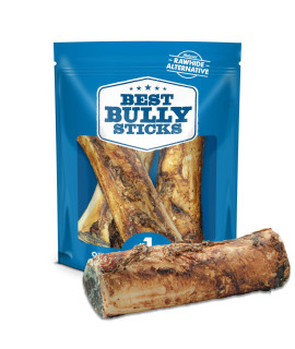 Best Bully Sticks Large Marrow Dog Bones for Aggressive Chewers - 3 Pack - USA Baked and Packaged - Grass-Fed Beef Long-Lasting 5-6 Big Bones for Dogs from
