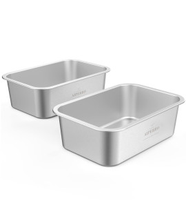 AIPERRO Stainless Steel Dog Bowls for Large Dogs, Large Capacity Metal Dog Water Bowl & Dog Food Bowls, Indoor and Outdoor Pet Bowl - Set of 2