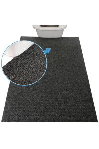 Drymate Jumbo Plush Cat Litter Trapping Mat, Contains Mess from Box for Cleaner Floors, Urine-Proof, Soft on Kitty Paws -Absorbent/Waterproof- Machine Washable, Durable (USA Made)(30x45)(Dark Grey)