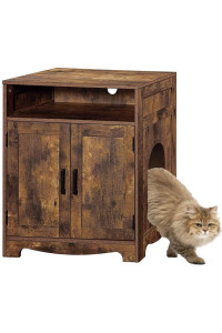 beeNbkks Cat Litter Box Furniture, Cat Washroom Hidden Litter Box Enclosure, Wooden Cat House Nightstand End Table, Indoor Cat Furniture Cabinet Pet Crate