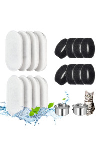 Cat Water Fountain Filter,Pet Fountain Filter Set,8 Pcs cat Fountain Filter Replacement for Automatic Cat Water Fountain Pet Water Fountain