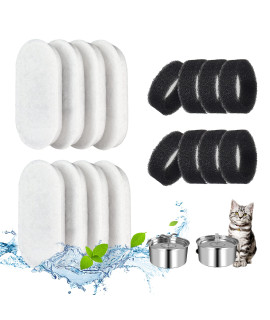 Cat Water Fountain Filter,Pet Fountain Filter Set,8 Pcs cat Fountain Filter Replacement for Automatic Cat Water Fountain Pet Water Fountain