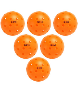 A11N S40 Outdoor Pickleball Balls- USAPA Approved, 6-Pack, Tangerine