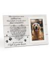 Pet Memorial Gifts, Pet Loss Memorial Frame Leave Paw Prints on Our Hearts, Paw Prints Sympathy Frame Gift for Loss of Dog and Cat