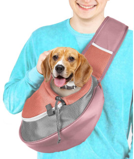 Cuddlissimo! Pet Sling Carrier - Small Dog Puppy Cat Carrying Bag Purse Pouch - For Pooch Doggy Doggie Yorkie Chihuahua Baby Papoose Bjorn - Hiking Travel Front Backpack Chest Body Holder Pack (Red-L)