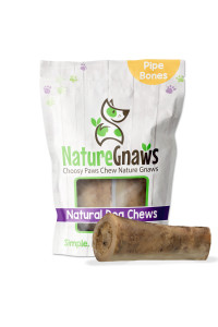Nature Gnaws Beef Bones for Dogs - Natural Dental Chew Treats for Medium and Large Breeds - Long Lasting Training Reward - Rawhide Free Steak Dog Bone