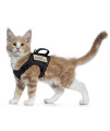 Tactical Cat Harness for Walking Escape Proof, Soft Mesh Adjustable Pet Vest Harness for Large Cat,Small Dog (Medium, Black)