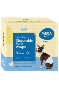 Comfortable Male Dog Diapers - 30-Pack Super Absorbent Disposable Male Dog Wraps- FlashDry Gel Technology, Wetness Indicator Doggie Diapers- Leakproof Belly Wraps for Incontinence, Excitable Urination