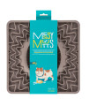 Messy Mutts Dog Cat Framed Silicone Interactive Licking Bowl Mat 10In X 10In Grey