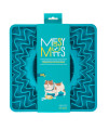 Messy Mutts Dog Cat Framed Silicone Interactive Licking Bowl Mat 10In X 10In Blue