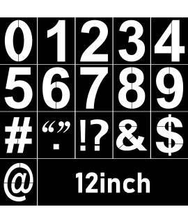 12 Inch Large Number Stencils Symbol Numbers Stencils Reusable Symbol Numbers Stencils for Address Number Painting Stencils Templates (Symbolic Numbers)