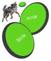 Mighty Paw Dog Frisbee (2 Pack) 10.5 Fetch Pet Toy for Hyper Dogs. Lightweight Disc Easy to Chuck or Throw It, & Soft to Catch. for Small, Large Dogs & Puppies (Green)