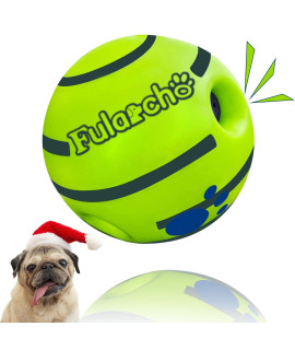 Yiateoit Dog Ball 472 glowing Squeaky Dog Toys Ball Interactive Dog Ball glow giggle Dog Ball in The Dark Durable Dog Ball for Training Teeth cleaning
