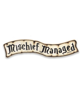 Open Road Brands Harry Potter Mischief Managed Rustic Wood Wall Decor - Vintage Mischief Managed Sign for Home Decorating