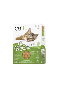 Catit Go Natural Wood Clumping Cat Litter, Unscented, 16.5 lb