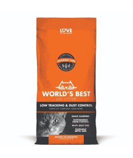 WORLD'S BEST CAT LITTER Low Tracking & Dust Control Multiple Cat Unscented 8 Pounds