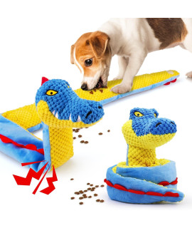 AWOOF Dog Snuffle Toy Puppy Chew Toys for Teething, Dog Puzzle Toy IQ Training, Dog Snuffle Toys Interactive Squeaky Toys for Small Medium Large Dogs Foraging Instinct Training and Mental Stimulation