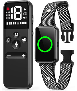 Haoteful Dog Shock Collar with Remote Control 2600FT, Shock Collar for Large Medium Small Dogs 10-120lbs, 3 Modes Beep, Vibration, Static Shock, Security Lock, Waterproof (Black)