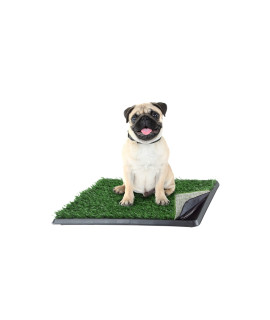 Artificial grass Puppy Pee Pad for Dogs and Small Pets - 16x20 Reusable 4-Layer Training Potty Pad with Tray - Dog Housebreaking Supplies by PETMAKER