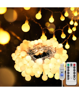 suddus globe String Lights Bedroom, 100 Led Fairy Lights Plug in, Indoor String Lights for christmas, Backyard, Patio, garden, Party, Bedroom, Living Room, classroom, Warm White