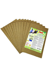 S&X Gravel Paper for Bird Cage 12-Pack 16 x 10 Gravel Liner Paper Sand Sheets Bird Cage Liners