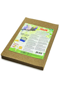 S&X Gravel Paper for Bird Cage 30-Pack 16 x 10 Gravel Liner Paper Sand Sheets Bird Cage Liners
